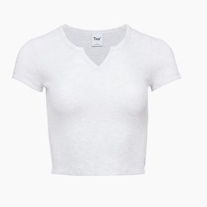 TNA Aritzia Waffle Notch T-Shirt